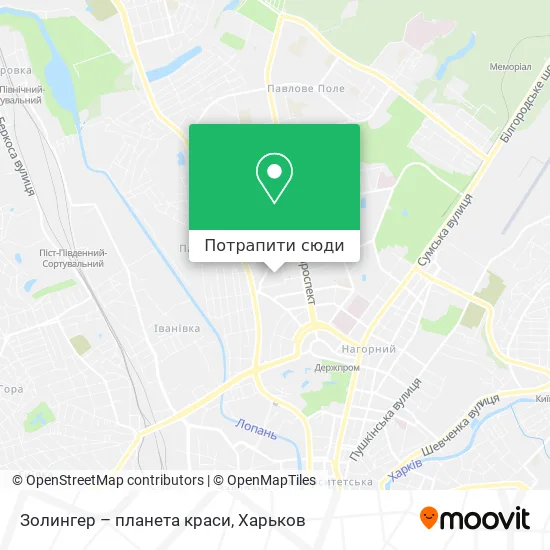 Карта Золингер – планета краси