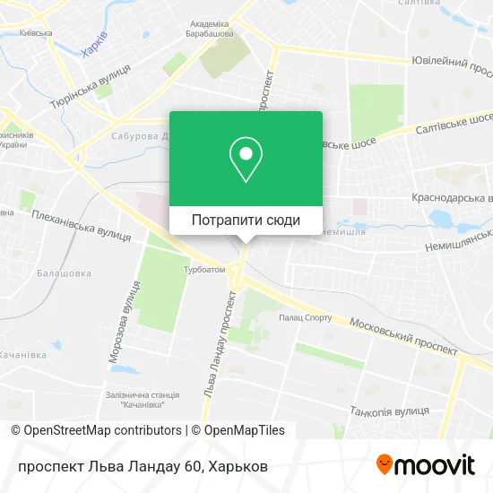 Карта проспект Льва Ландау 60
