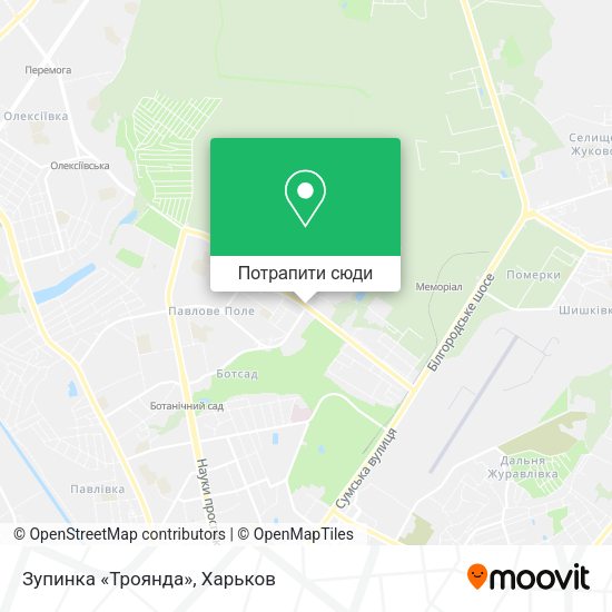 Карта Зупинка «Троянда»