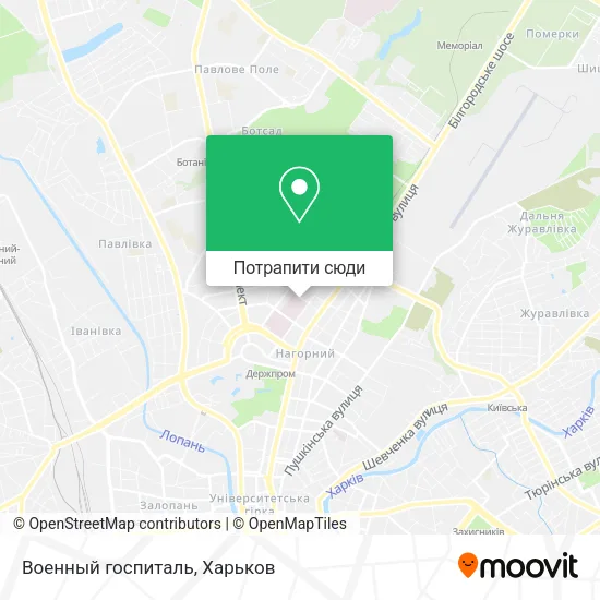 Карта Военный госпиталь