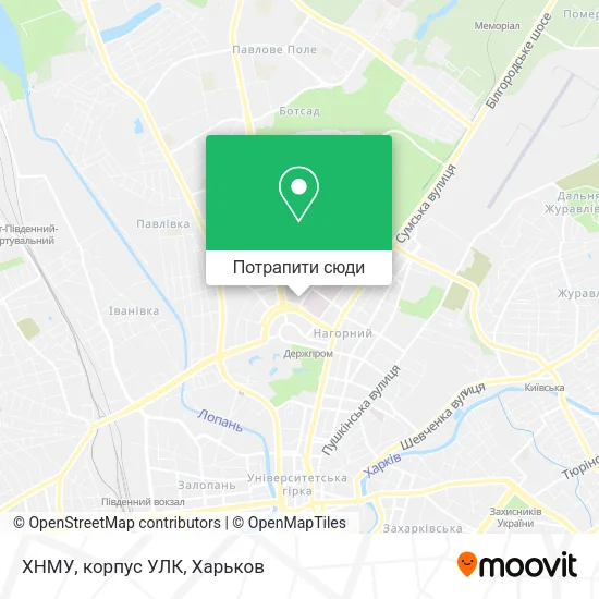 Карта ХНМУ, корпус УЛК
