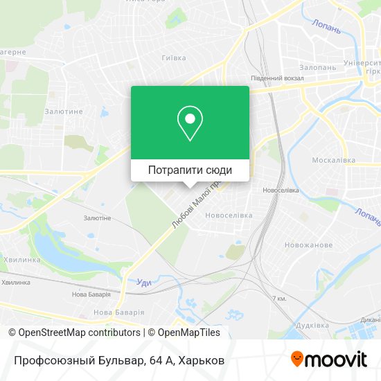 Карта Профсоюзный Бульвар, 64 А