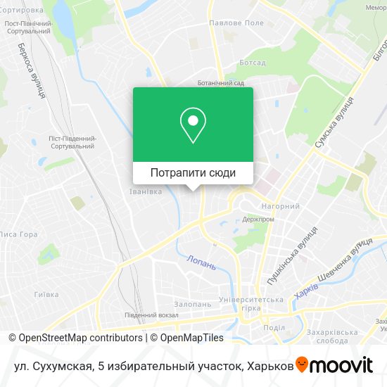 Карта ул. Сухумская, 5 избирательный участок