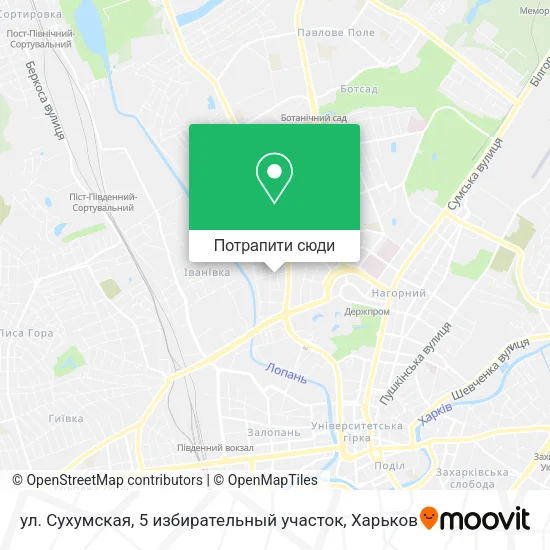 Карта ул. Сухумская, 5 избирательный участок