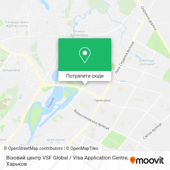Карта Візовий центр VSF Global / Visa Application Centre