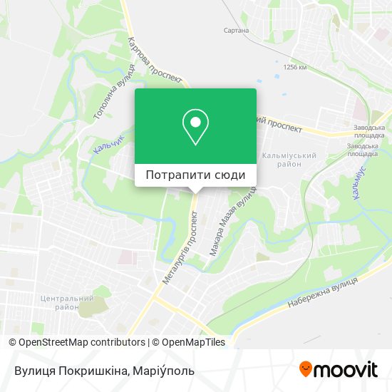 Карта Вулиця Покришкіна