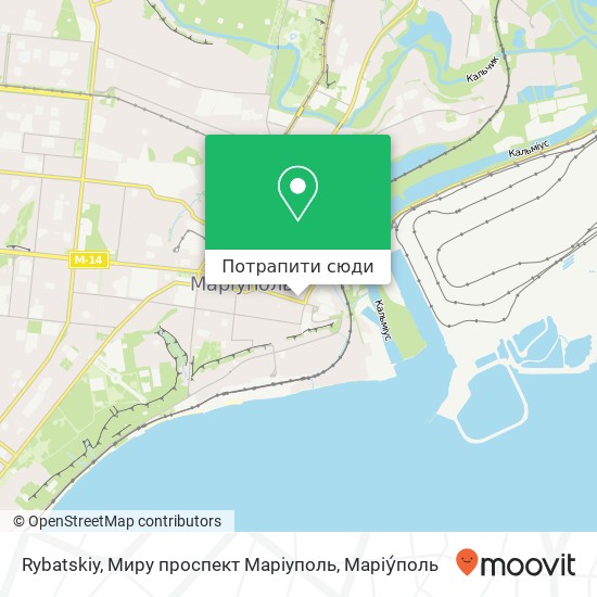 Карта Rybatskiy, Миру проспект Маріуполь