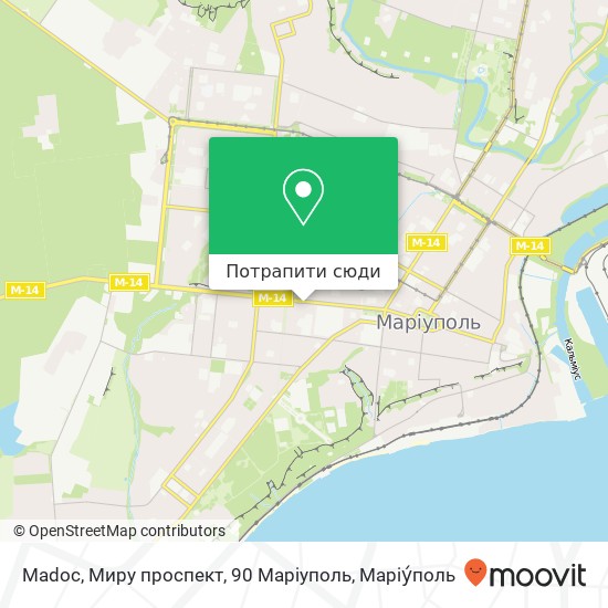 Карта Madoc, Миру проспект, 90 Маріуполь