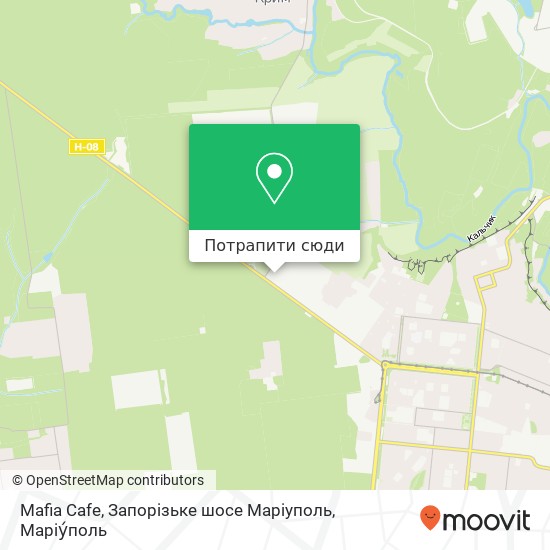 Карта Mafia Cafe, Запорізьке шосе Маріуполь