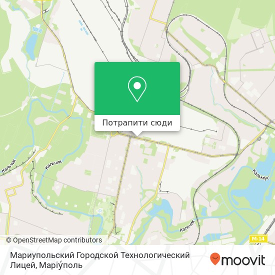 Карта Мариупольский Городской Технологический Лицей