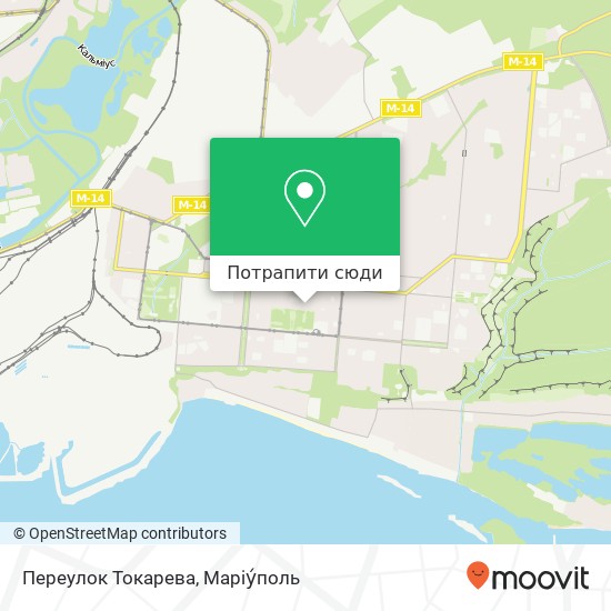 Карта Переулок Токарева