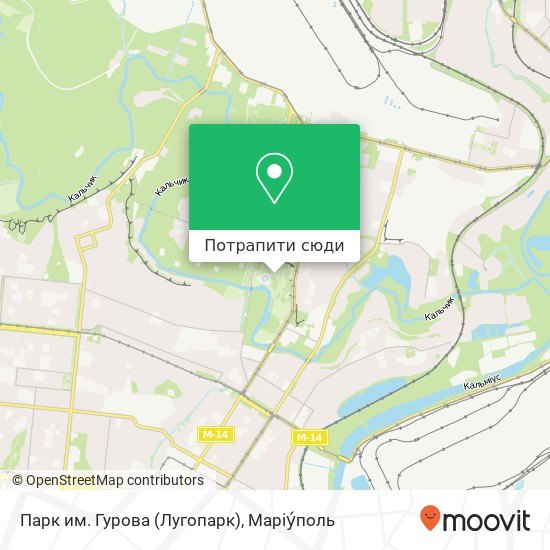 Карта Парк им. Гурова (Лугопарк)
