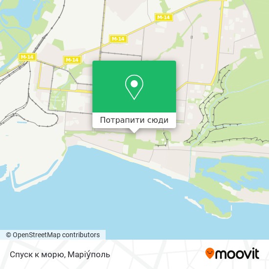 Карта Спуск к морю