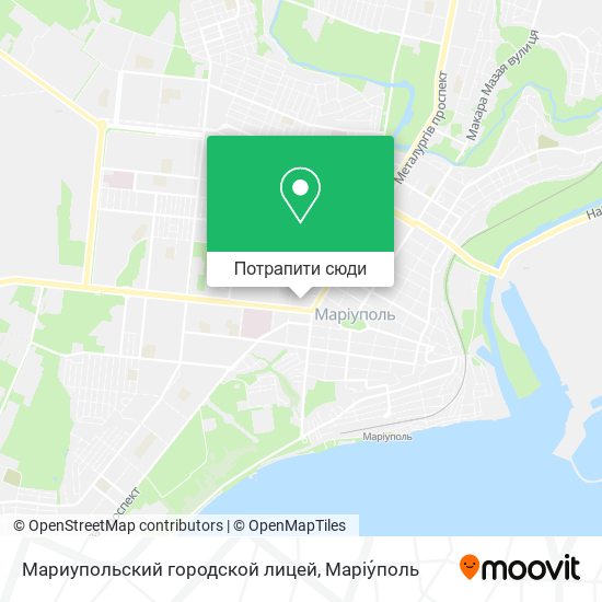 Карта Мариупольский городской лицей