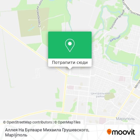 Карта Аллея На Булваре Михаила  Грушевского