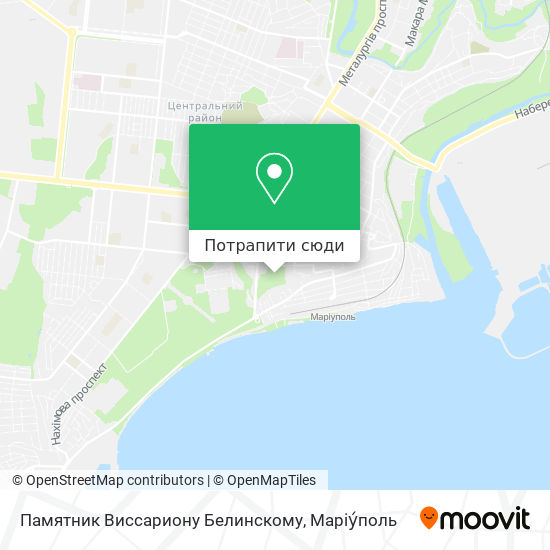 Карта Памятник Виссариону Белинскому