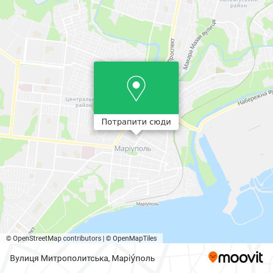 Карта Вулиця Митрополитська