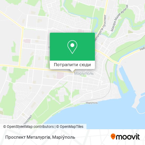 Карта Проспект Металургів