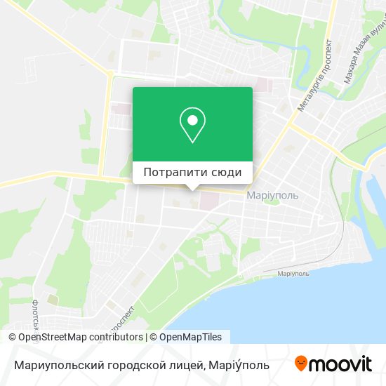 Карта Мариупольский городской лицей