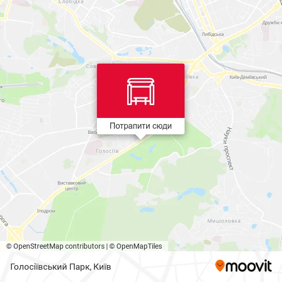 Карта Голосіївський Парк