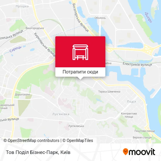 Карта Тов Поділ Бізнес-Парк