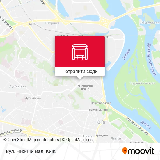 Карта Вул. Нижній Вал