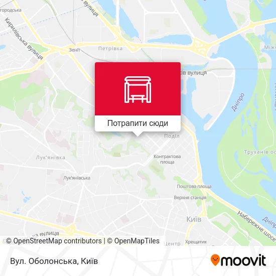 Карта Вул. Оболонська