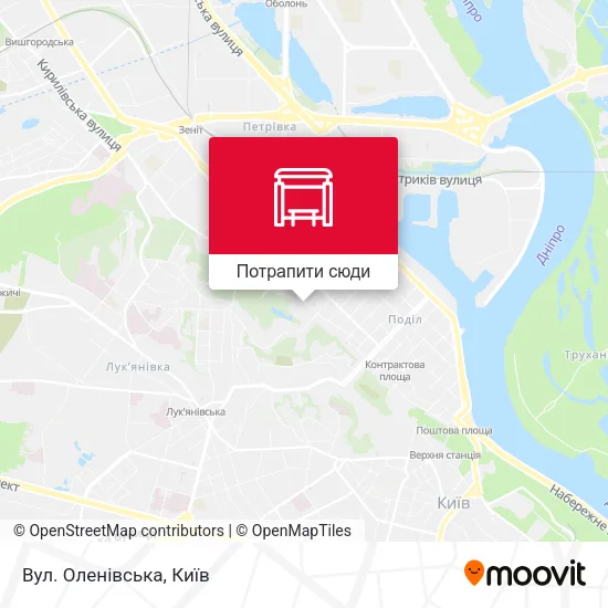 Карта Вул. Оленівська