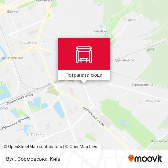 Карта Вул. Сормовська