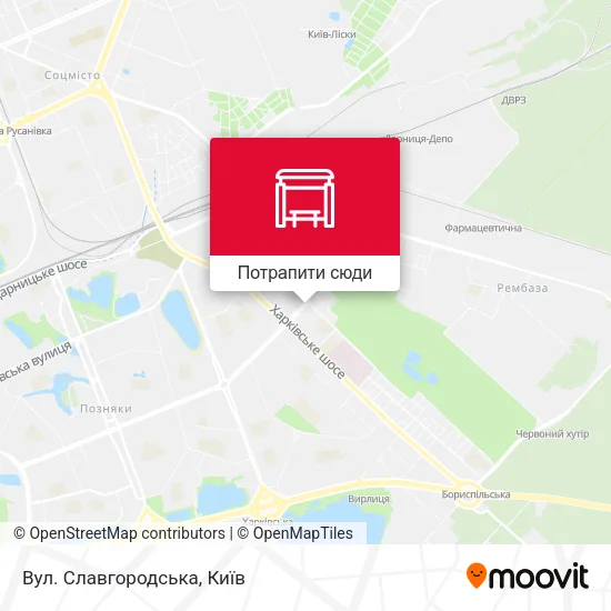 Карта Вул. Славгородська