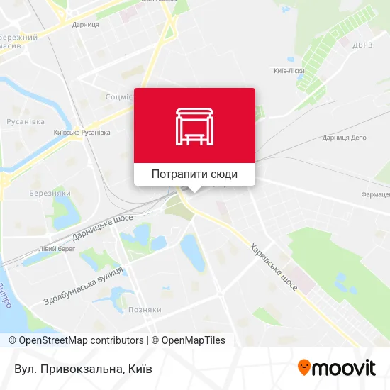 Карта Вул. Привокзальна