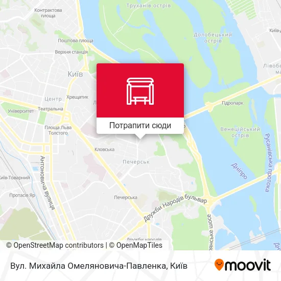 Карта Вул. Михайла Омеляновича-Павленка