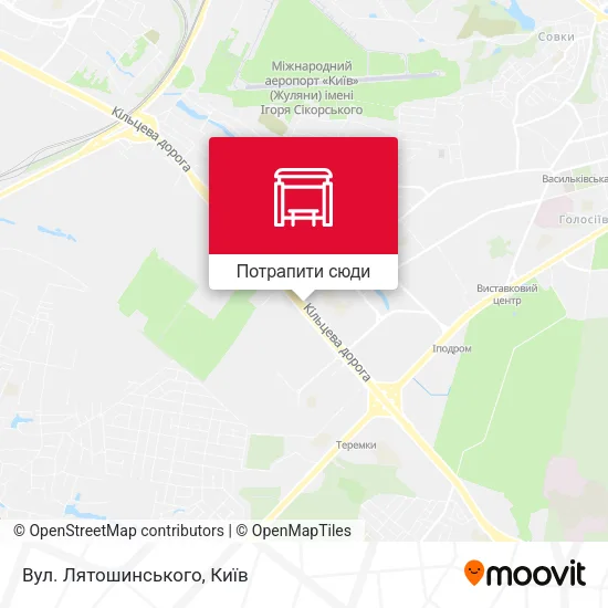 Карта Вул. Лятошинського