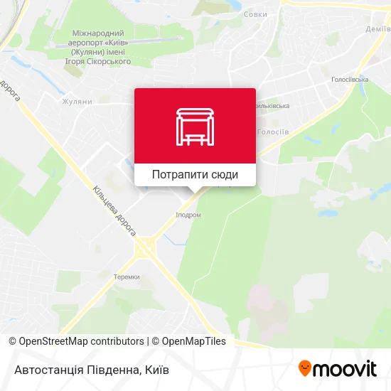 Карта Автостанція Південна