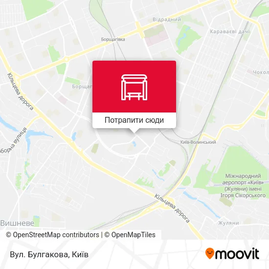 Карта Вул. Булгакова