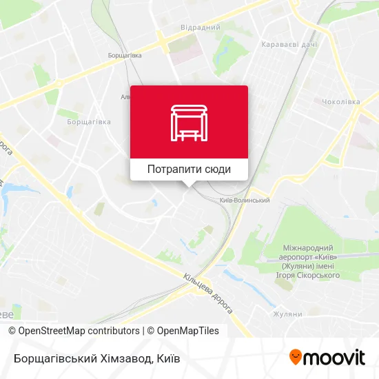 Карта Борщагівський Хімзавод