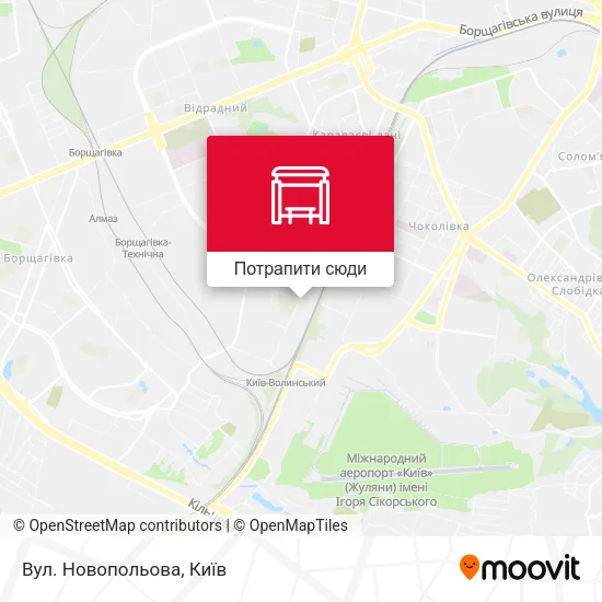 Карта Вул. Новопольова