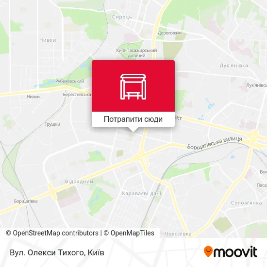 Карта Вул. Олекси Тихого