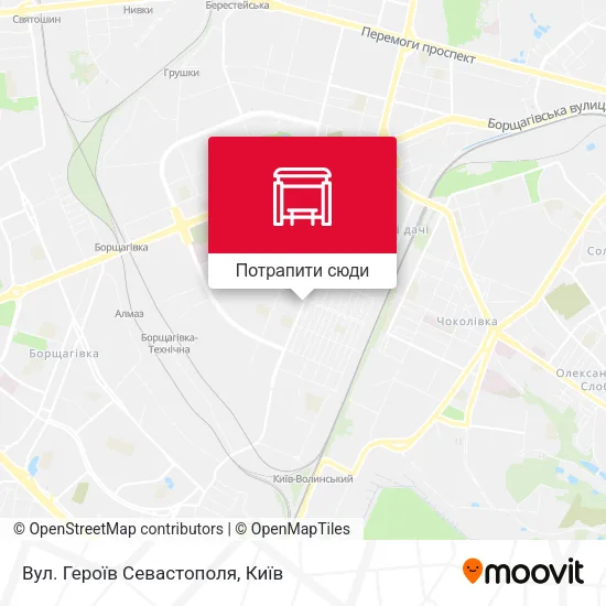 Карта Вул. Героїв Севастополя