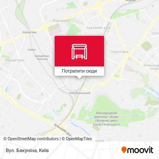 Карта Вул. Бакуніна
