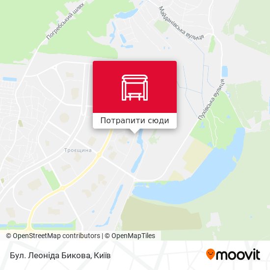 Карта Бул. Леоніда Бикова