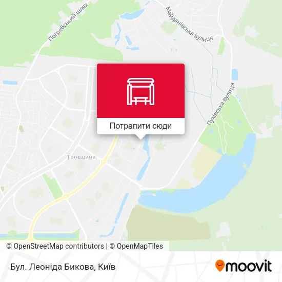 Карта Бул. Леоніда Бикова
