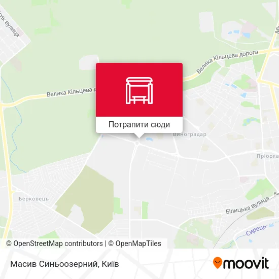 Карта Масив Синьоозерний