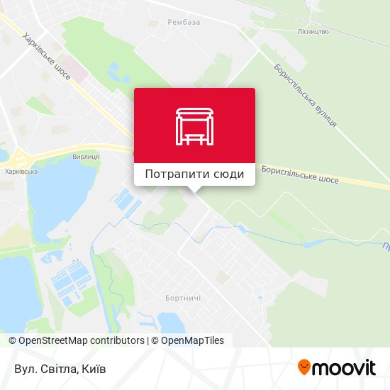 Карта Вул. Світла