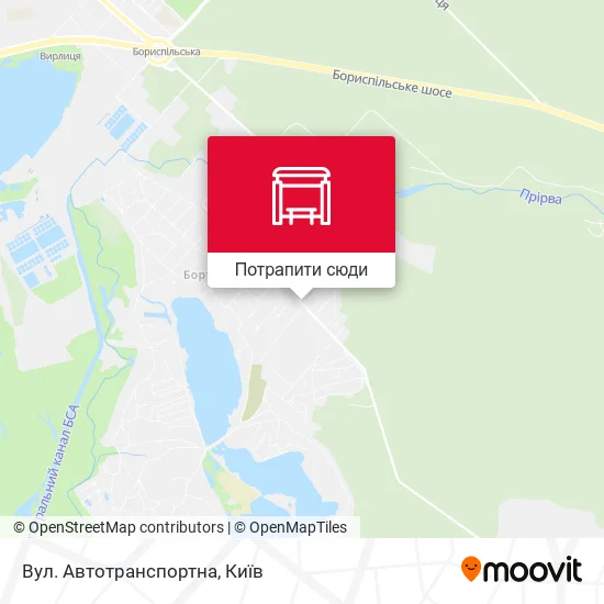 Карта Вул. Автотранспортна