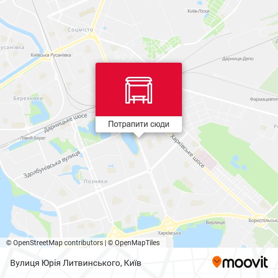 Карта Вулиця Юрія Литвинського