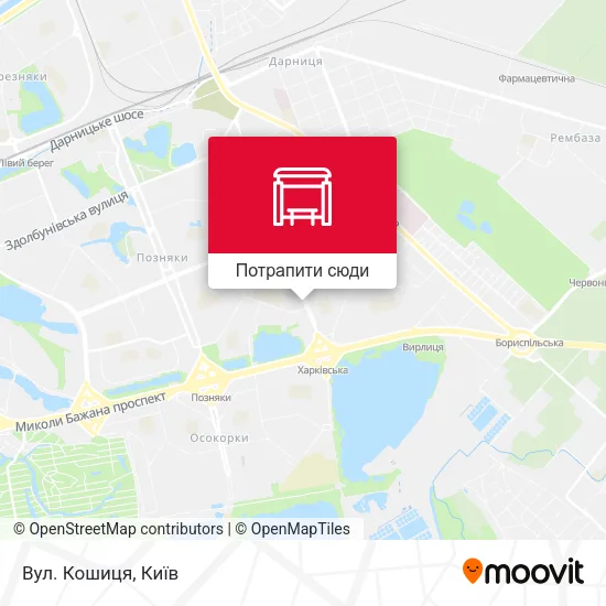 Карта Вул. Кошиця