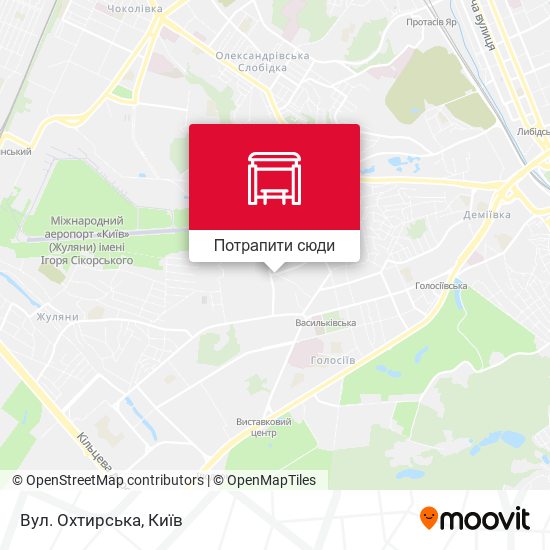 Карта Вул. Охтирська