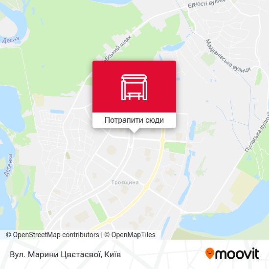 Карта Вул. Марини Цвєтаєвої