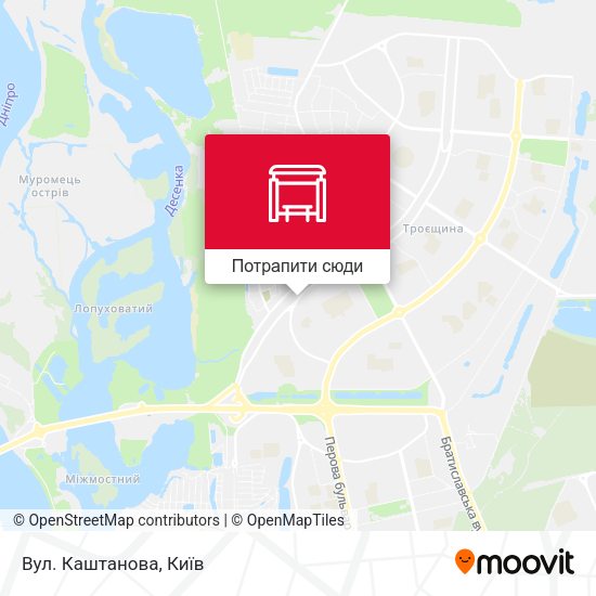 Карта Вул. Каштанова